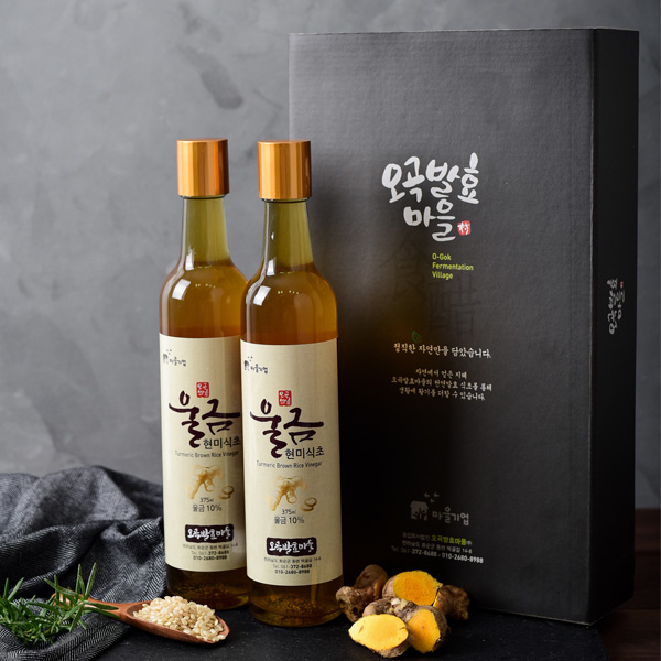 천연발효식초 울금식초375ml x2 (2년숙성)