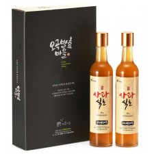 천연발효식초 사과식초375ml x2병(2년숙성)